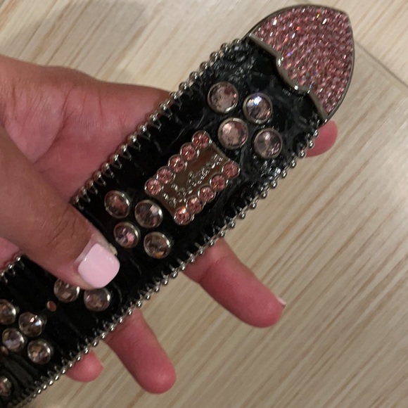 BB Simon Pink Rhinestone Belt